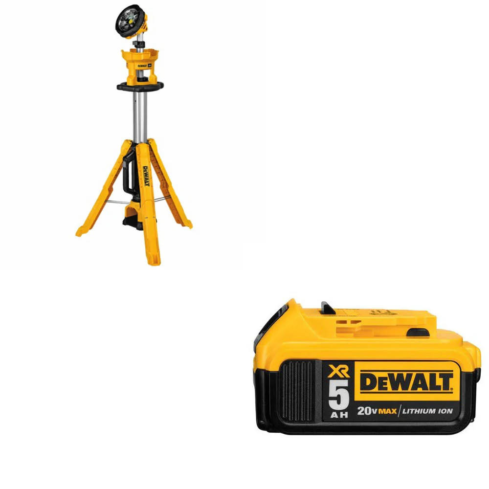 Dewalt DCL079B 20V MAX Tripod Light (Light Only) w/ FREE DCB205 20V 5Ah Battery - Mactool Shop