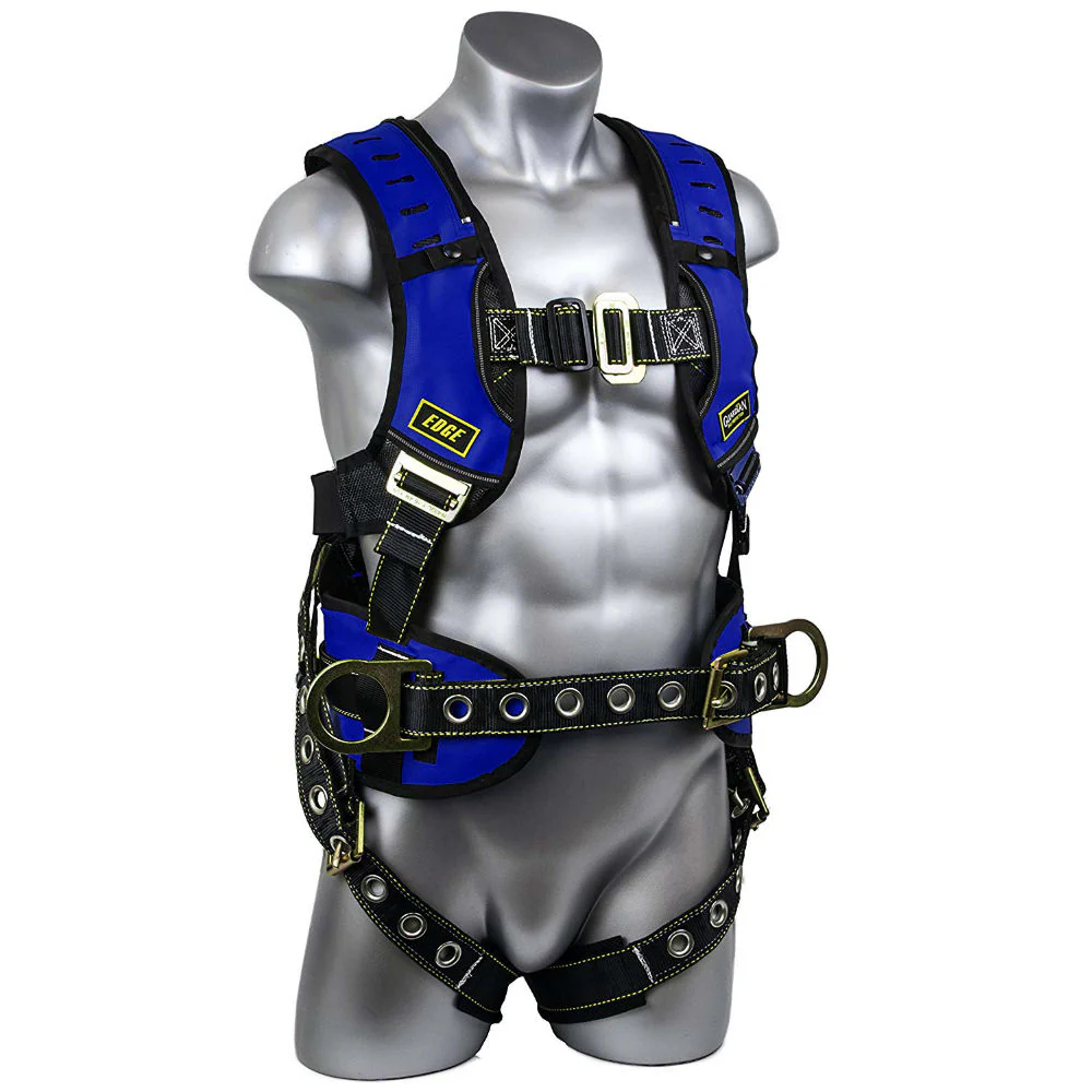 Guardian 193032 Construction Premium Edge Harness XXL, Blue-Black, Pass-Thru Chest, TB Waist/Legs - Mactool Shop