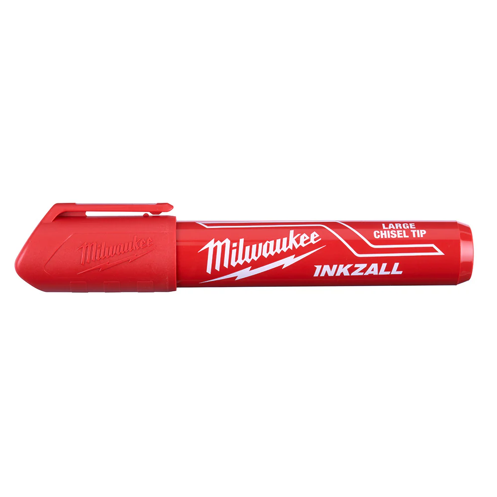 Milwaukee 48-22-3256 INKZALL Large Chisel Tip Red Marker, 12 Pack - Mactool Shop