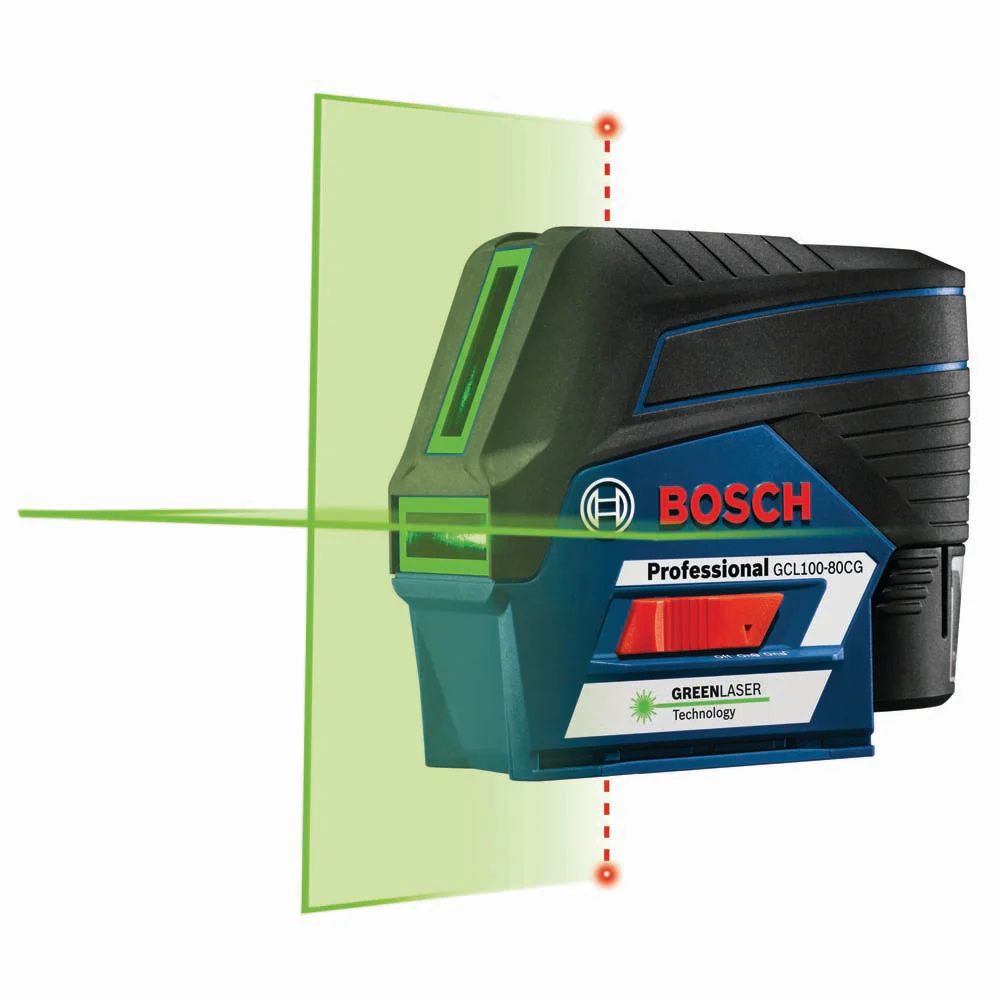 Bosch GCL100-80CG 12V Max Connected Green-Beam Cross-Line Laser w/Plumb Points - Mactool Shop