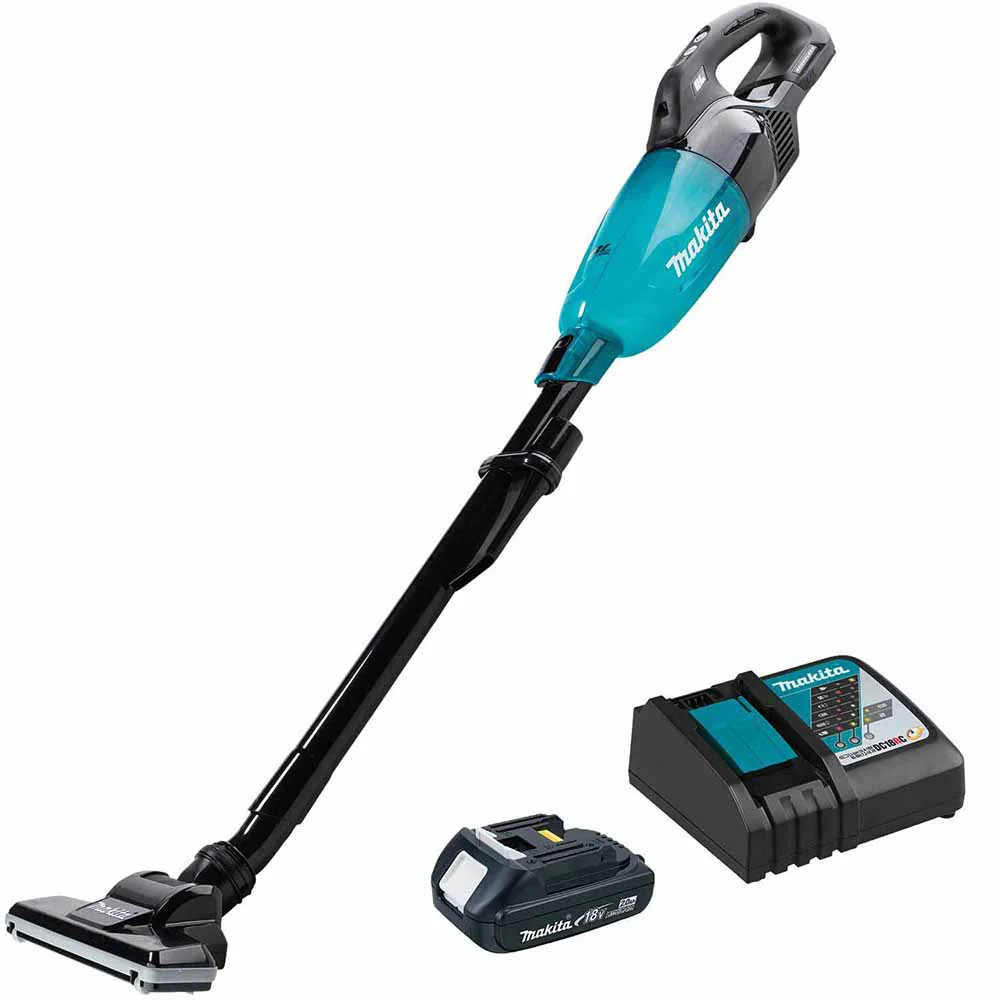 Makita XLC09R1B 18V LXT Lithium-ion Compact Brushless Cordless 4-Speed Vacuum Kit, w/ Push Button (2.0Ah) - Mactool Shop