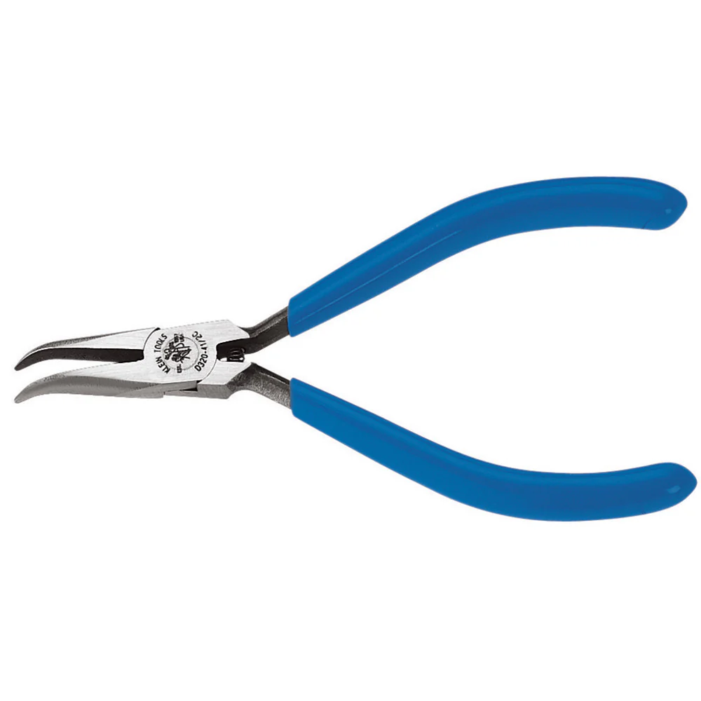 Klein Tools D320-41/2C Electronics Pliers, Curved Chain-Nose - Mactool Shop