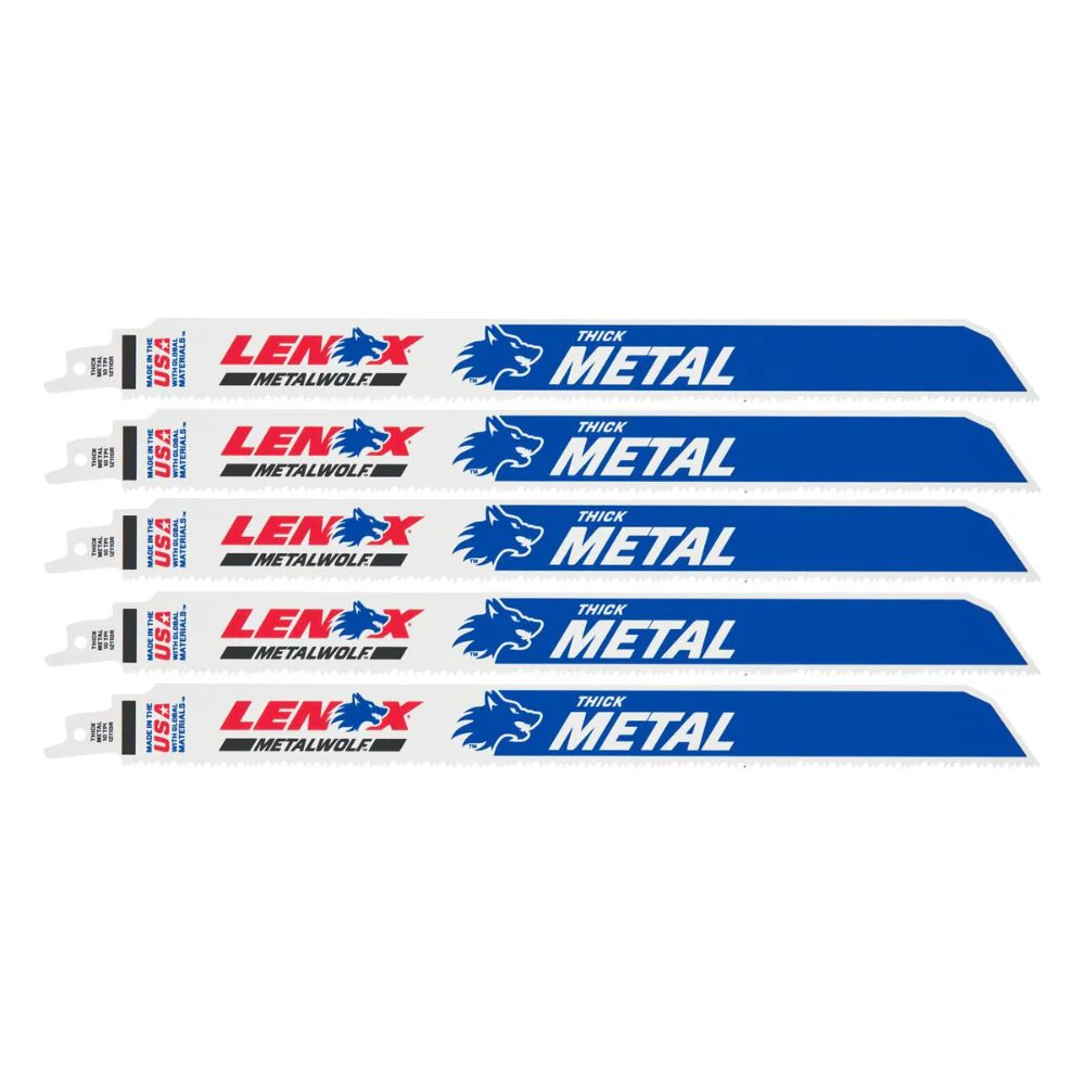 Lenox 2018212110R METALWOLF 12 in. 10 TPI WAVE EDGE Reciprocating Saw Blade (5 PK) - Mactool Shop