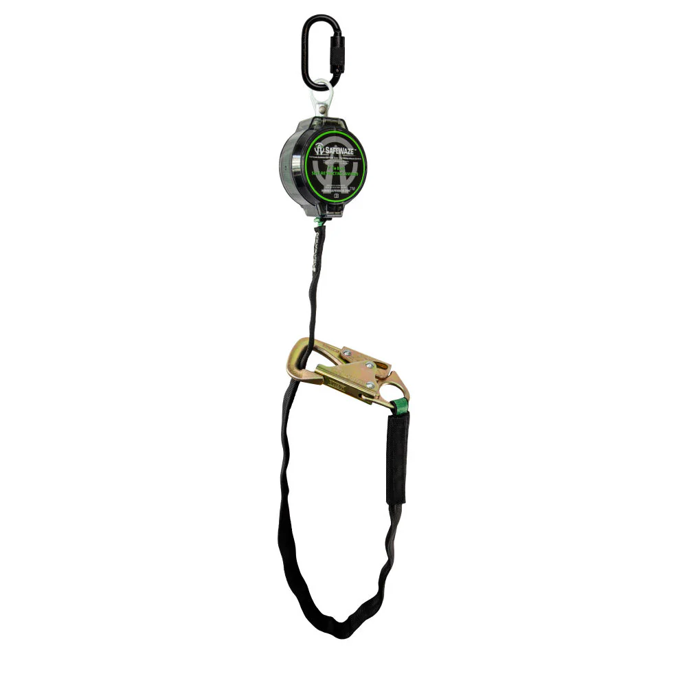 Safewaze 018-5030 7' Web Tie Back Retractable With Steel Triple Lock Carabiner - Mactool Shop