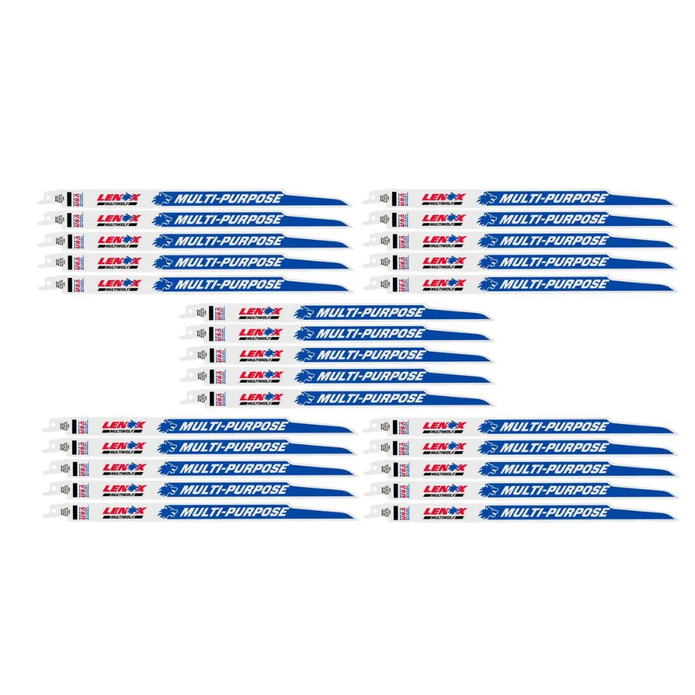 Lenox 20491B110R B110R General Purpose Bi-Metal Reciprocating Saw Blades, 12-inch, 10/14 TPI, 25-Pack - Mactool Shop