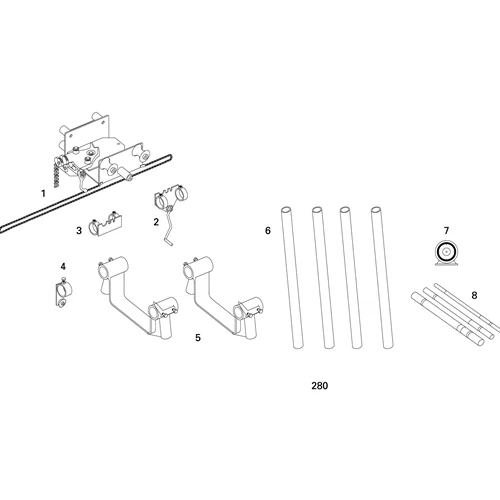 Current Tools 280-8 Support Pin For 280 Bending Table - Mactool Shop