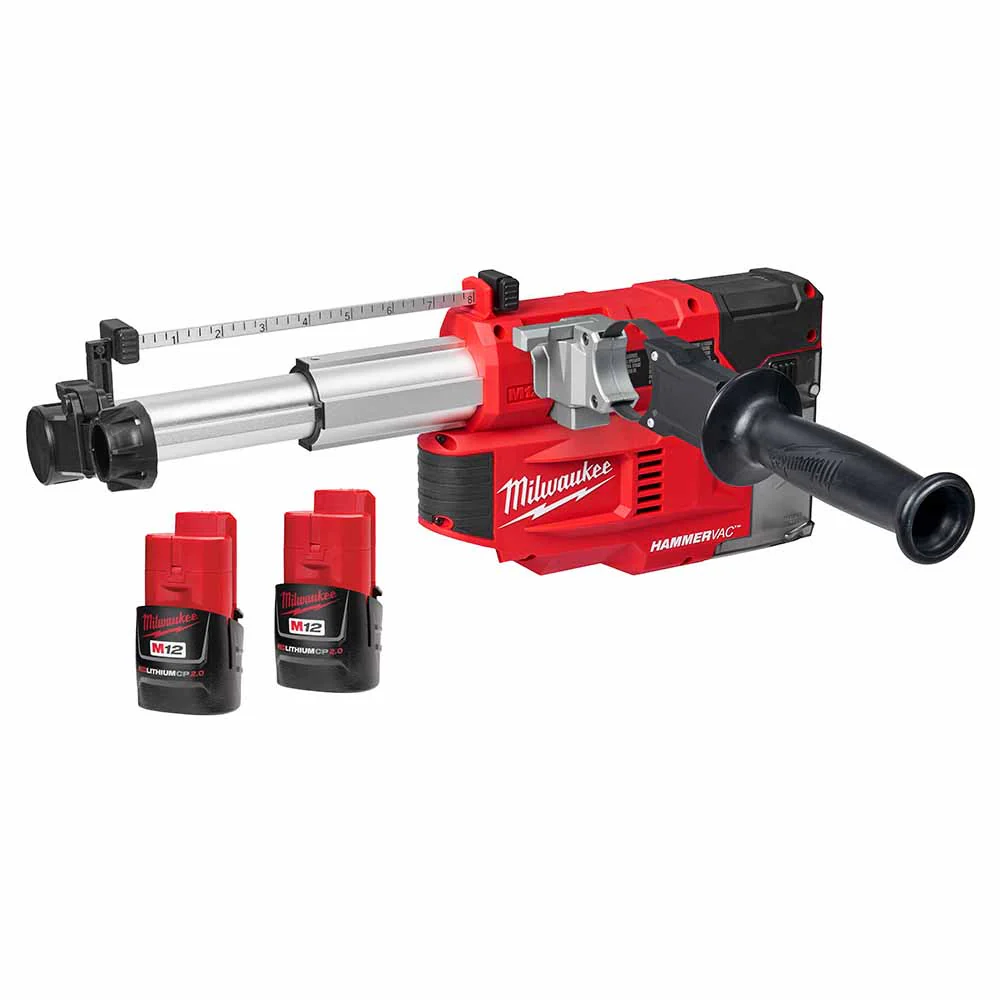 Milwaukee 2509-22 M12™ HAMMERVAC™ Universal Dust Extractor Kit - Mactool Shop