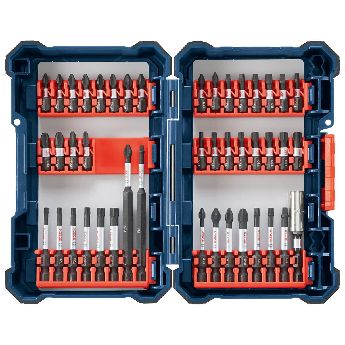 Bosch SDMS44 44 pc. Impact Tough Screwdriving Custom Case System Set - Mactool Shop