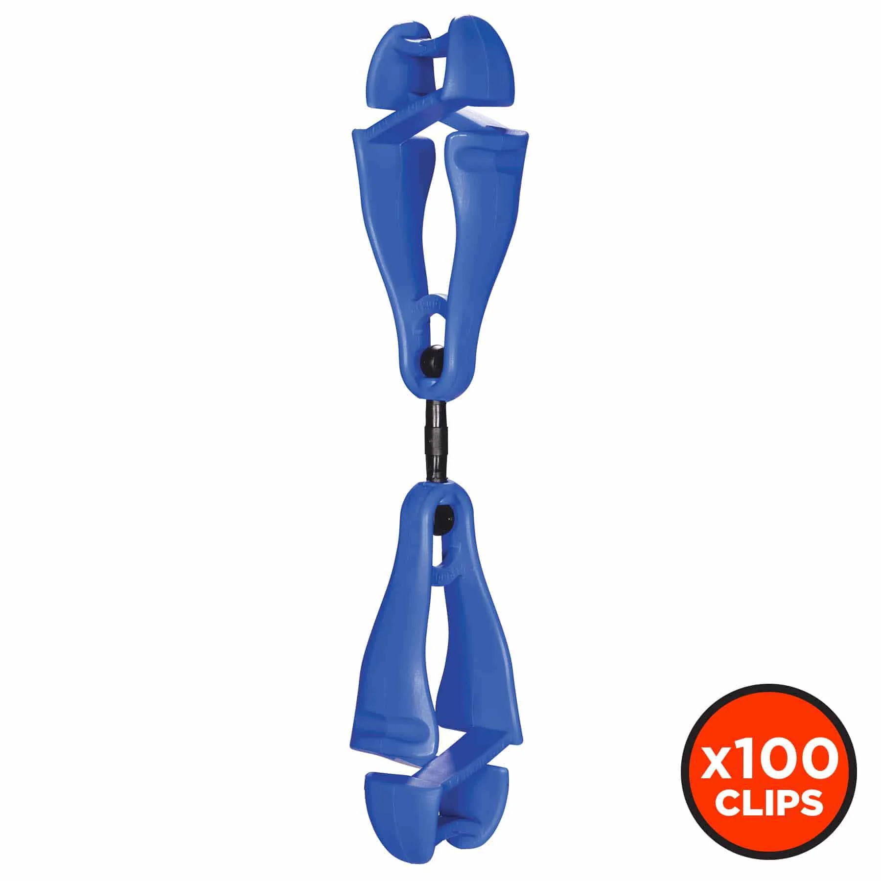Ergodyne 19517-BULK 3420-BULK Blue Swivel Glove Clip Holder - Dual Clips 100-Pack - Mactool Shop