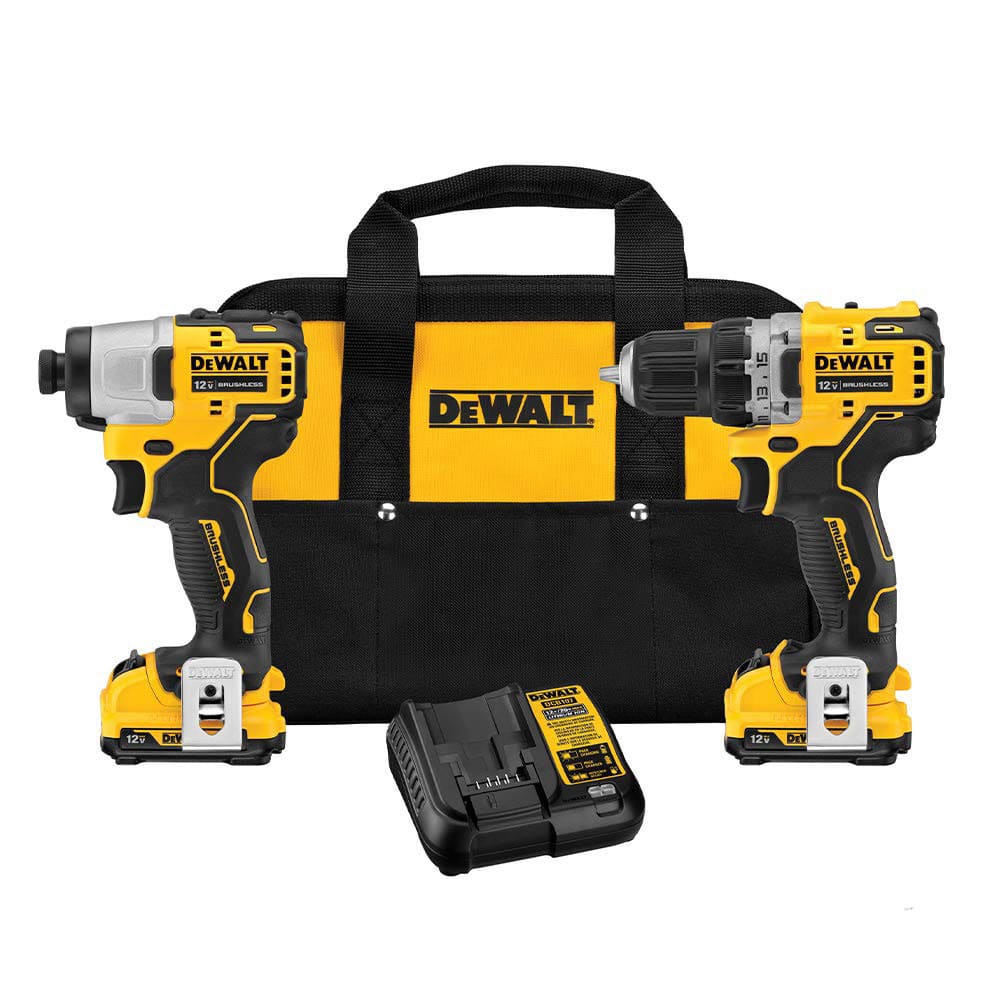 DeWalt DCK221F2 XTREME 12V MAX Brushless Cordless Drill & Impact Driver Kit - Mactool Shop