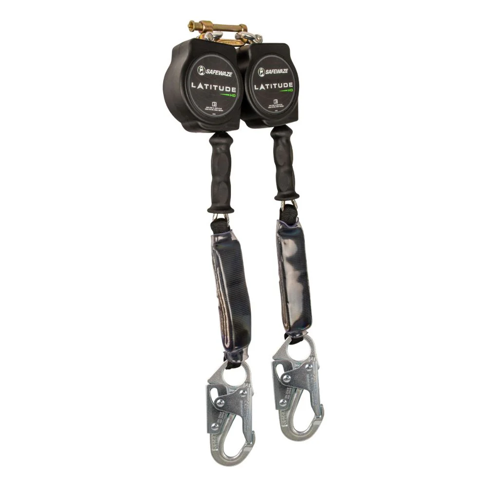 Safewaze SW8008-10-DL Latitude HD 10' Dual Cable SRL: SW-9012 BWB, Snap Hooks - Mactool Shop