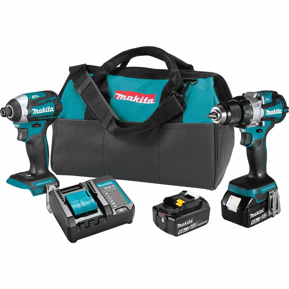 Makita XT296ST 18V LXT Lithium-Ion Brushless Cordless 2-Pc. Combo Kit (5.0Ah) - Mactool Shop
