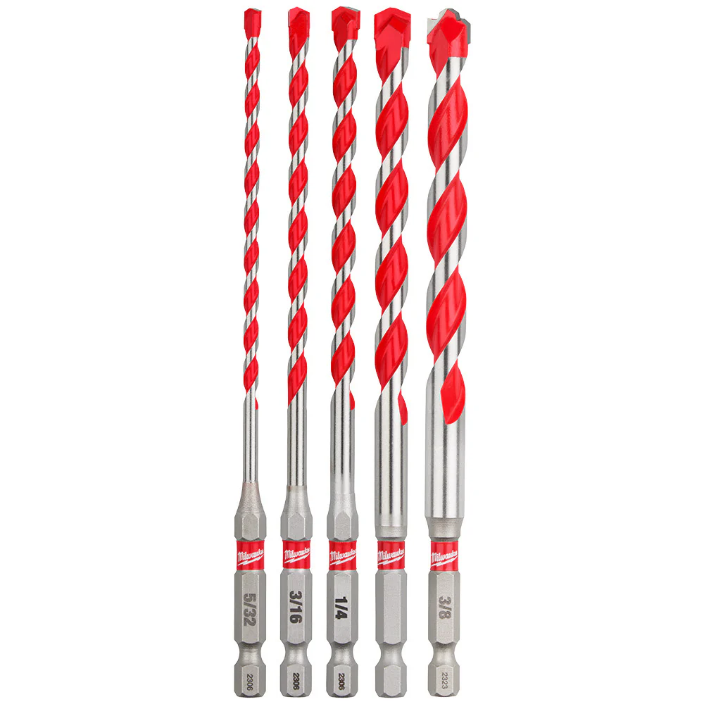 Milwaukee 48-20-9051 5pc. SHOCKWAVE™ Carbide Hammer Drill Bit Kit - Mactool Shop