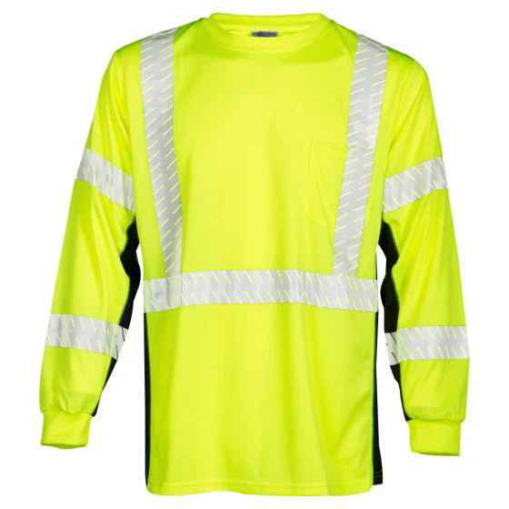 ML Kishigo 9134-M Lime Class 3 Black Series Long Sleeve T-Shirt, Medium - Mactool Shop