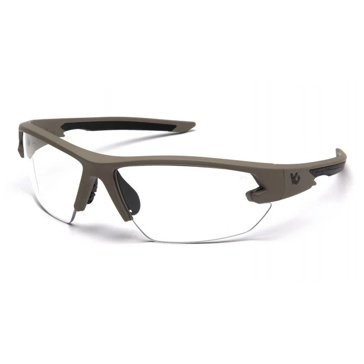 Pyramex VGST1410T Semtex 2.0 - Clear Anti-Fog Lens Safety Glasses with Tan Frame - Mactool Shop