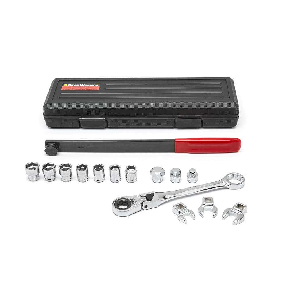 GearWrench 89000 15 Pc. Serpentine Belt Tool Set with Locking Flex Head Ratcheting Wrench - Mactool Shop