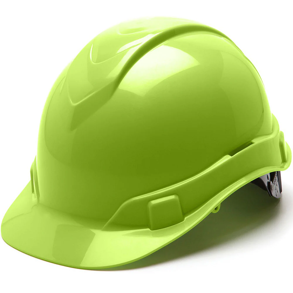 Pyramex HP46131 Ridgeline Cap Hard Hat, 6 Pt Ratchet Suspension, Hi Vis Green - Mactool Shop