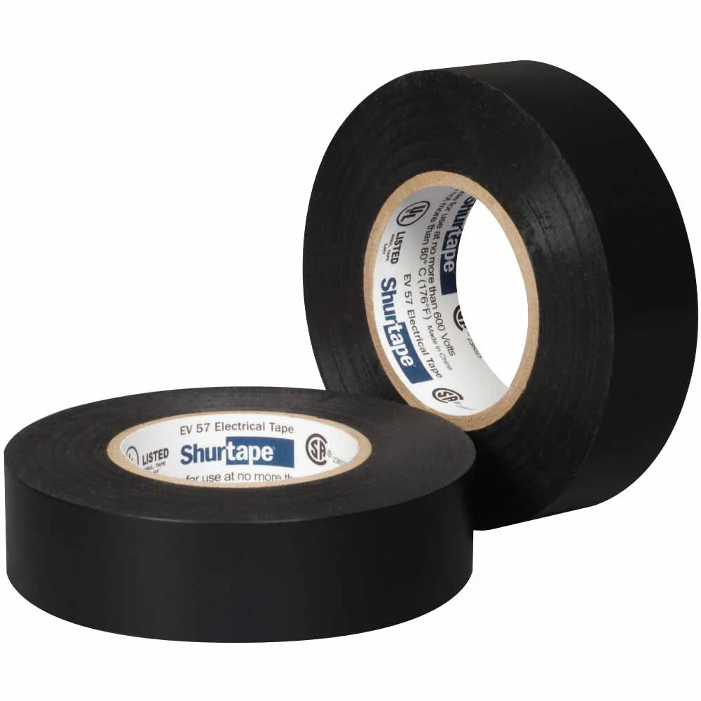 Shurtape 200782 EV 057B UL Listed Electrical Tape, Black, 3/4in x 66ft - Mactool Shop
