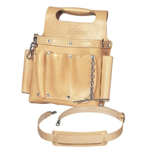 IDEAL 35-311 Tuff-Tote™ Tool Pouch with Shoulder Strap, Standard Leather Model - Mactool Shop