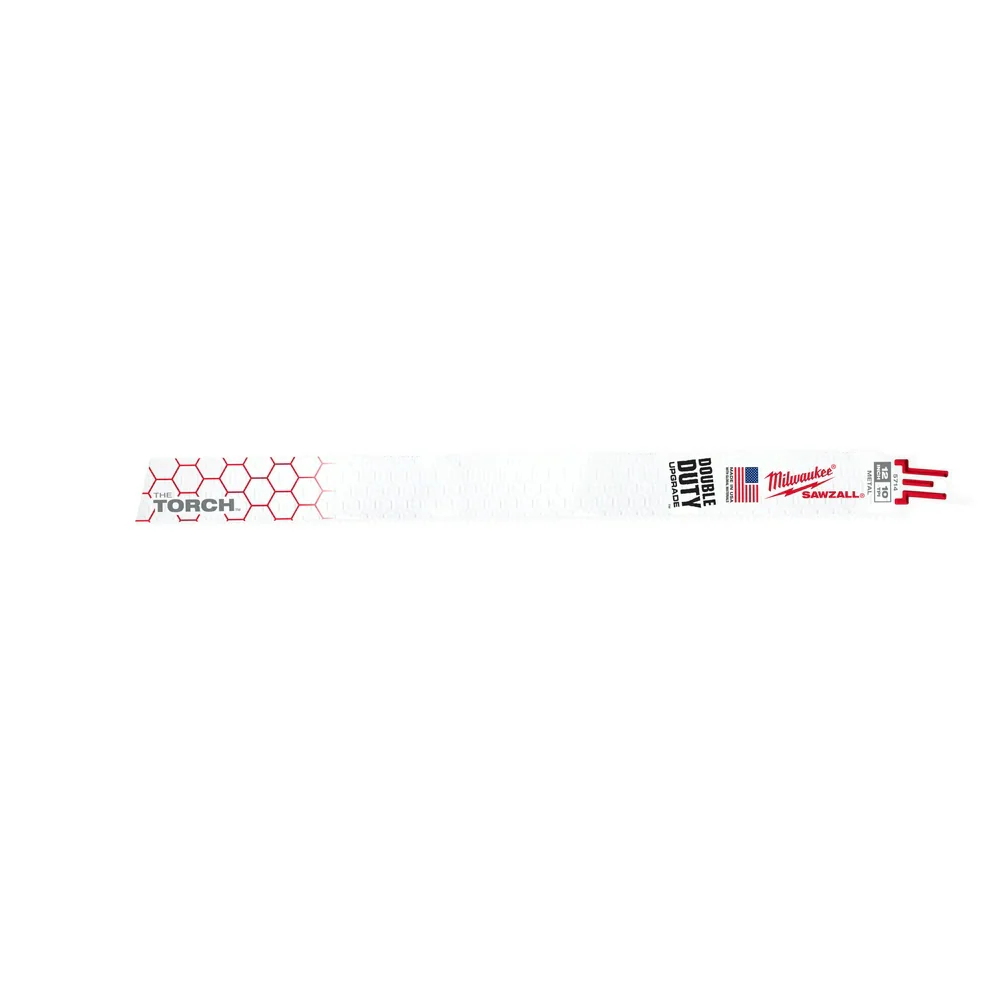 Milwaukee 48-00-5714 Super Sawzall Blade 10 Teeth per Inch 12-Inch Length, Torch , 5 Pack - Mactool Shop