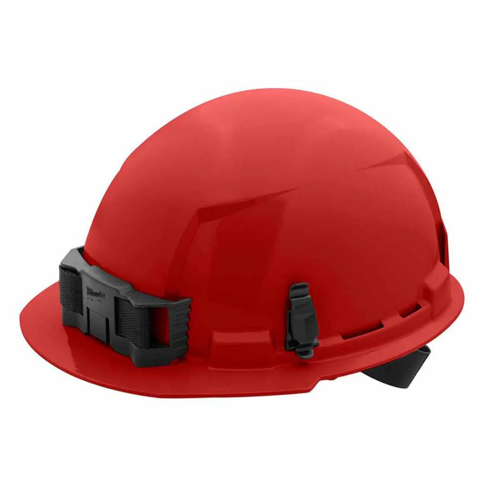 Milwaukee 48-73-1108 Red Front Brim Hard Hat with 4PT Ratcheting Suspension – Type 1 Class E - Mactool Shop