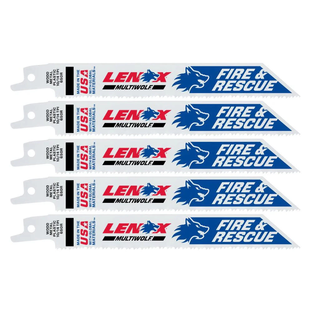 Lenox 20374650R5 MULTIWOLF 6 in. 14 TPI WAVE EDGE Reciprocating Saw Blade (5 PK) - Mactool Shop