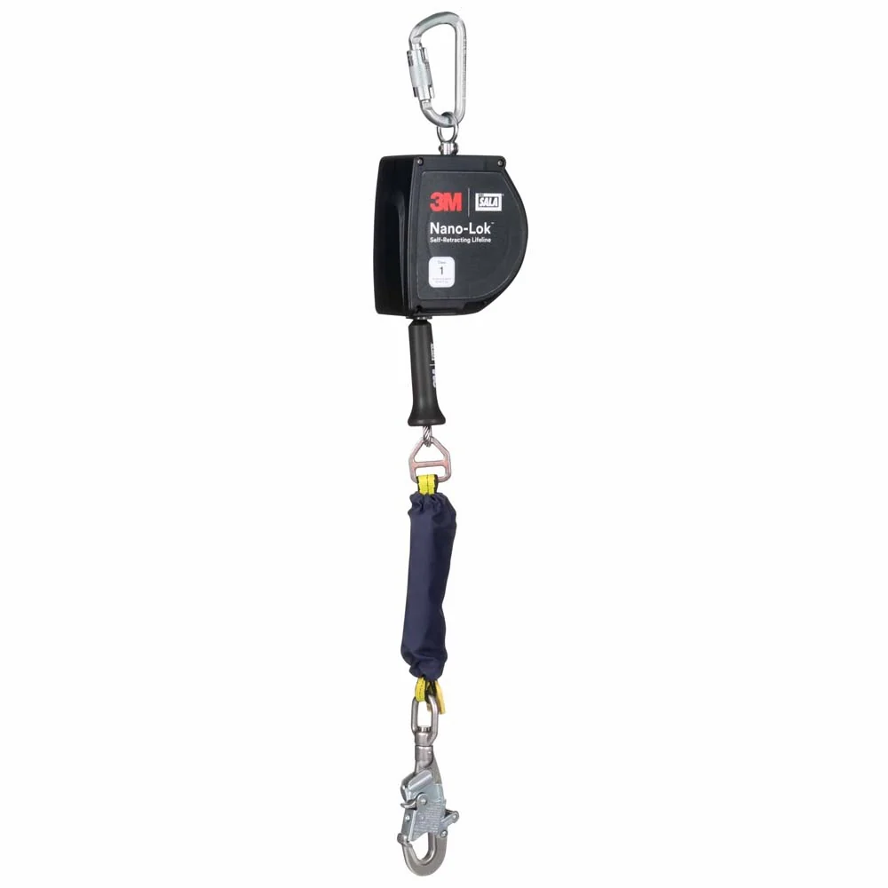DBI Sala 3500091 Nano-Lok Extended Length Self-Retracting Lifeline with Anchor Hook, Stainless Cable, 15 ' - Mactool Shop