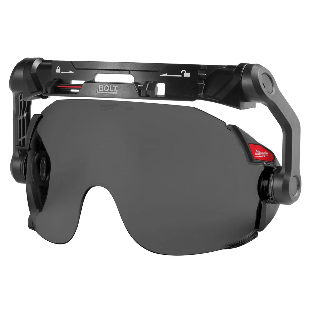 Milwaukee 48-73-1416 BOLT Eye Visor - Tinted Dual Coat Lens with Head Lamp Mount Bracket (Compatible with Milwaukee Safety Helmets) - Mactool Shop