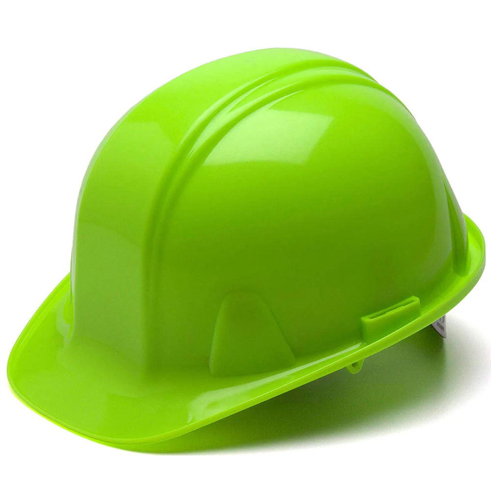 Pyramex HP14031 SL Series Hard Hat Std Shell 4 Pt Snap Lock Suspension HiVis Lime - Mactool Shop