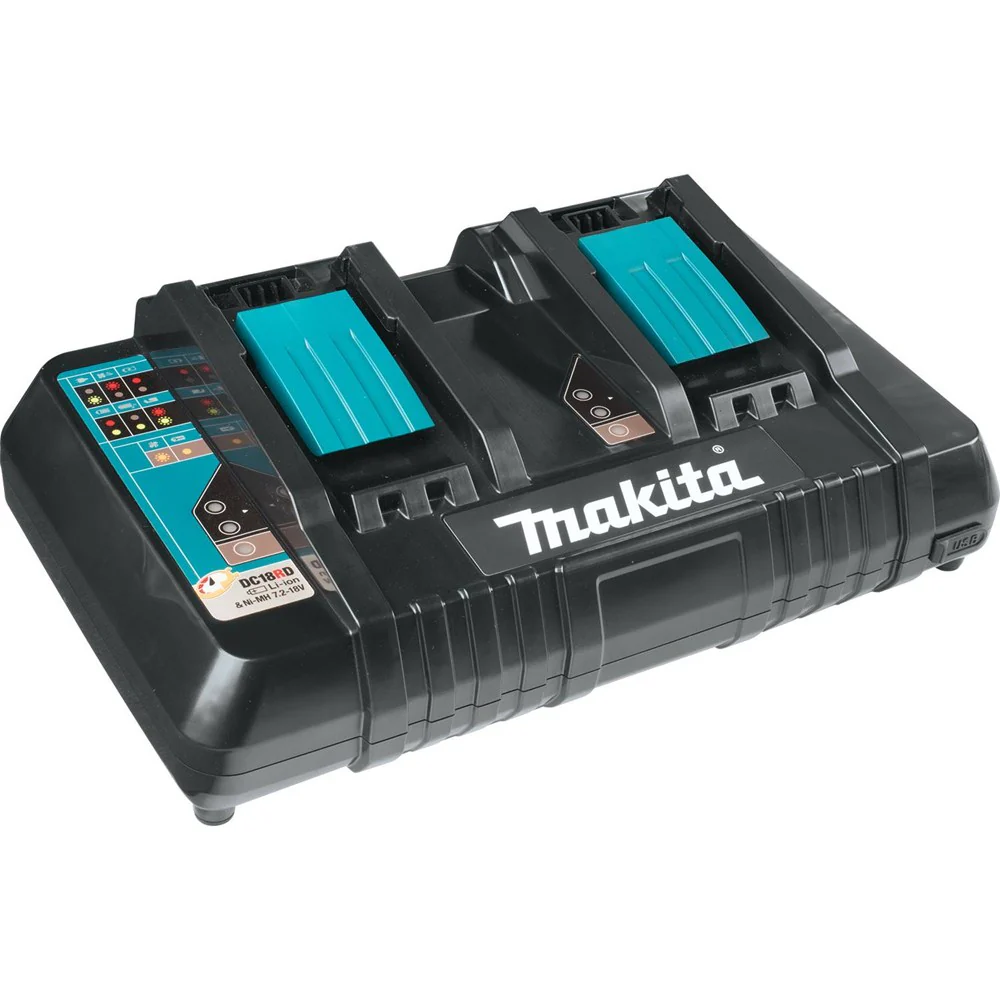 Makita DC18RD 18V Lithium-Ion Dual Port Rapid Optimum Charger - Mactool Shop