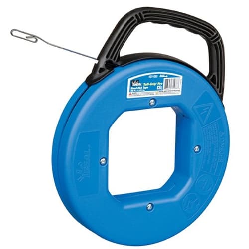IDEAL 31-033 Blued-Steel 50 foot Fish Tape, Tuff-Grip Pro Case, 1/8