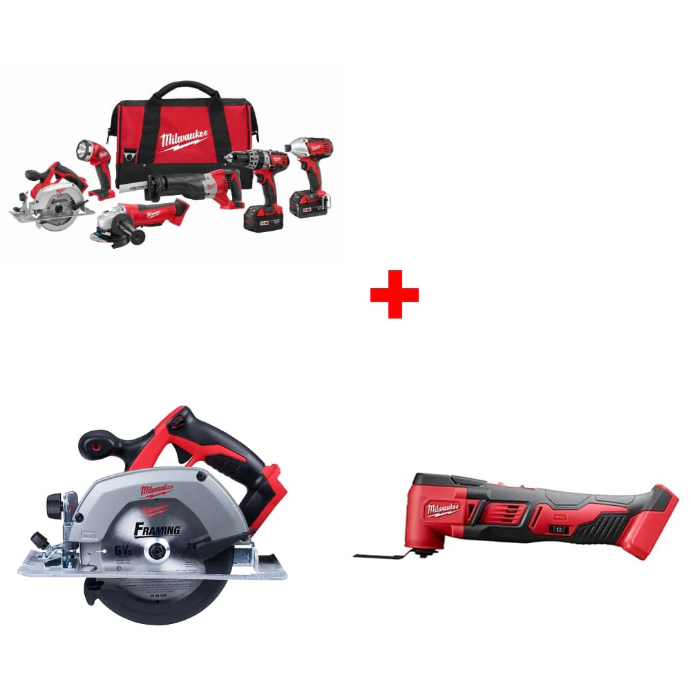 Milwaukee 2696-26 M18 6-Tool Combo Kit w/ FREE M18 6-1/2