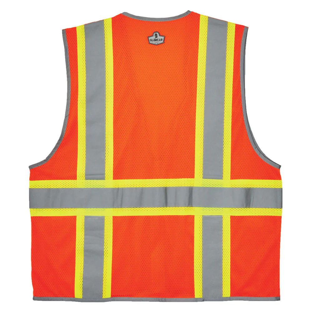 Ergodyne 24139 GloWear 8246Z Type R Class 2 Two-Tone Mesh Vest Reflective Banding 4XL/5XL HV Orange - Mactool Shop