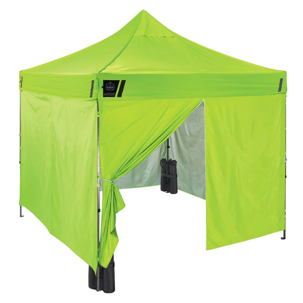 Ergodyne 12976 #6053 Single Lime Enclosed Pop-Up Tent Kit - 10ft x 10ft - Mactool Shop