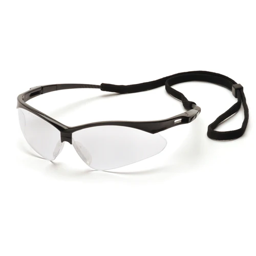 Pyramex SB6310SP PMXTREME Eyewear Clear Lens Safety Glasses with Black Frame & Cord - Mactool Shop