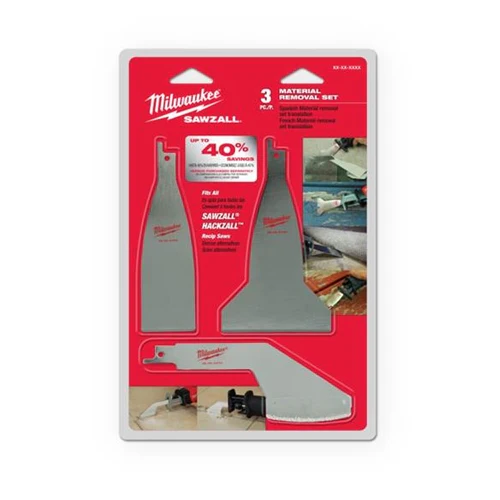 Milwaukee 49-22-5403 3-Piece Material Removal Blade Set - Mactool Shop