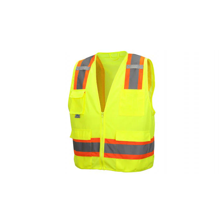 Pyramex RVZ2410X2 Safety Vest - Hi-Vis Lime - Size 2X Large - Mactool Shop