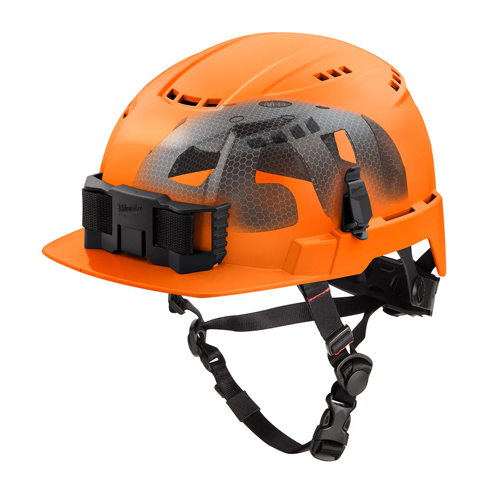 Milwaukee 48-73-1376 BOLT Orange Front Brim Vented Safety Helmet with IMPACT ARMOR Liner (USA) - Type 2, Class C - Mactool Shop