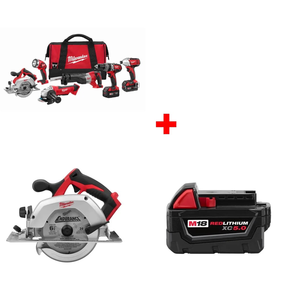 Milwaukee 2696-26 M18 6-Tool Combo Kit w/ 2630-20 6-1/2