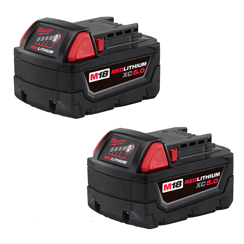 Milwaukee 48-11-1852 M18 REDLITHIUM XC 5.0 Extended Capacity Battery 2 Pack - Mactool Shop