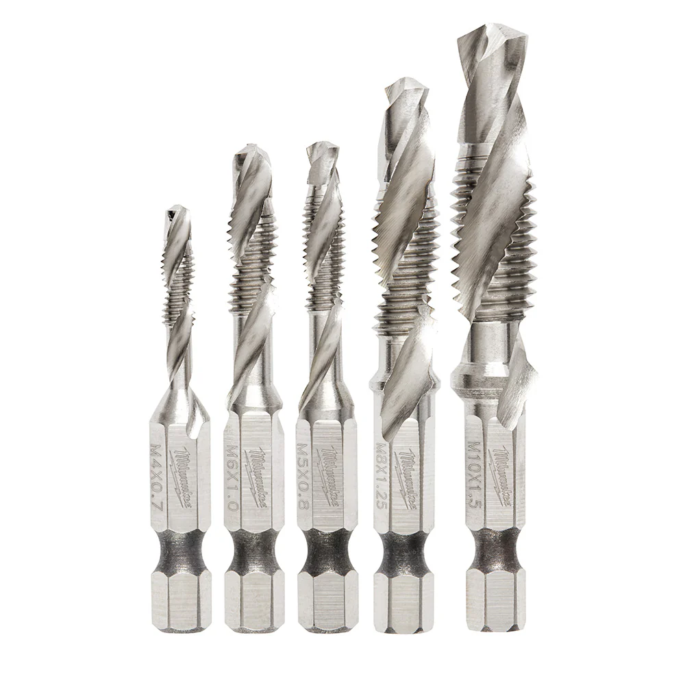 Milwaukee 48-89-4875 Shockwave 5-Piece Metric Impact Drill Tap Set - Mactool Shop