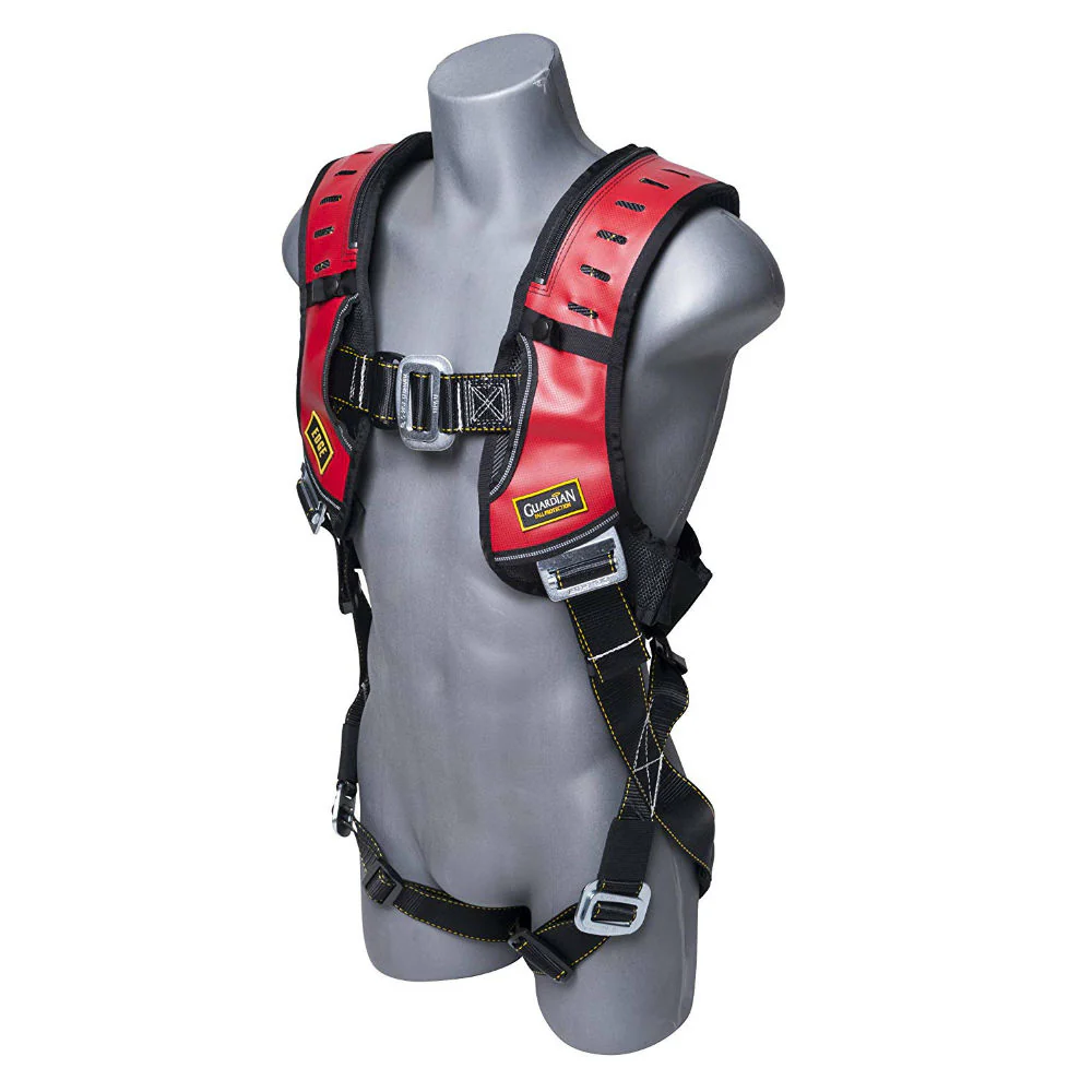 Guardian 181012 Basic HUV Premium Edge Harness XXL, Black-Red, Pass-Thru Chest, Leg Buckles - Mactool Shop