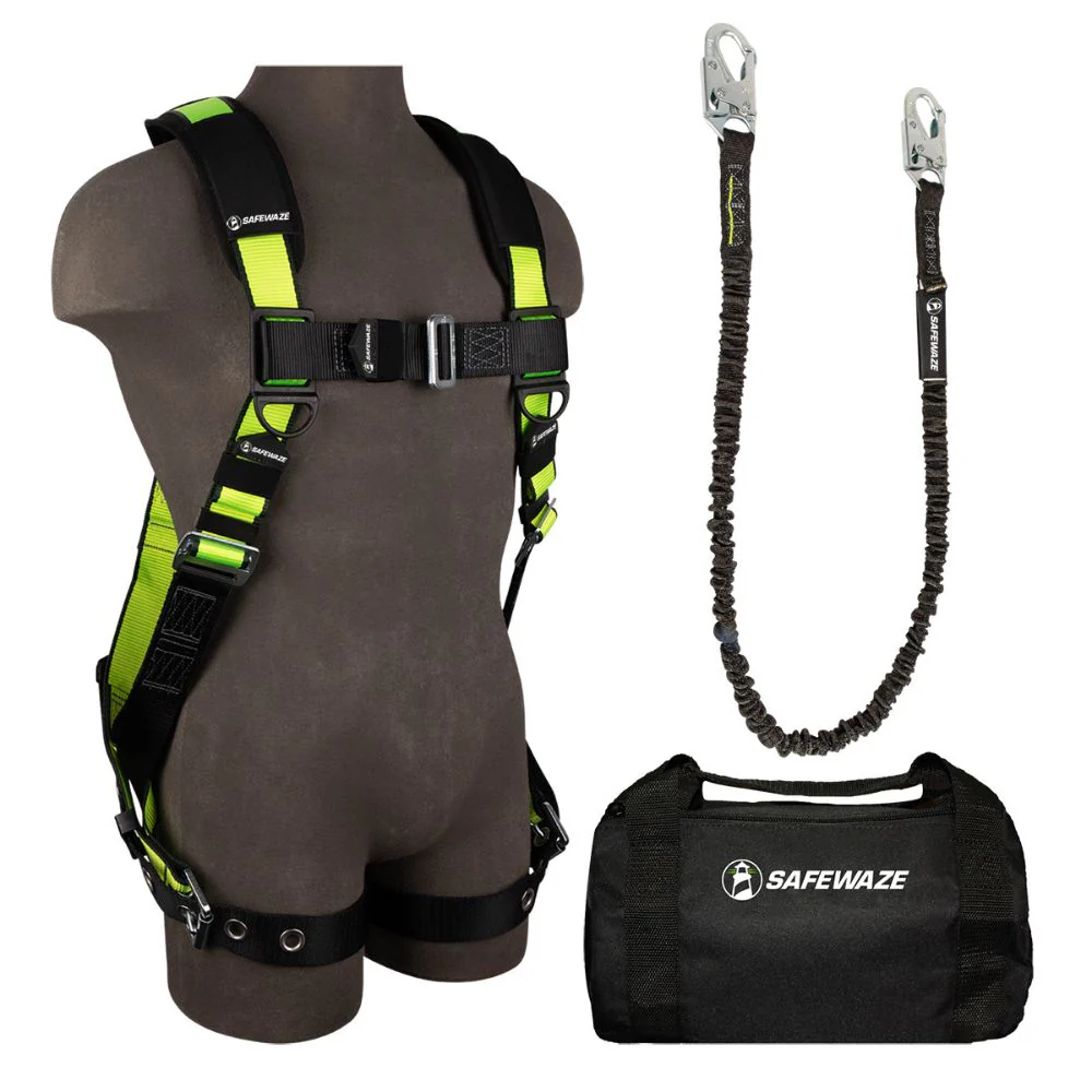 Safewaze FS133-2X PRO Bag Combo: FS185-2X Harness, FS580 Lanyard, FS8125 Bag, 2X - Mactool Shop