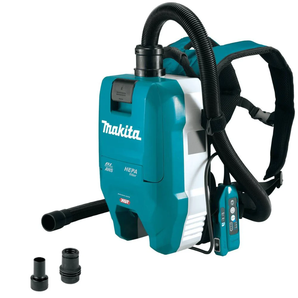 Makita GCV06Z 40V max XGT Brushless Cordless 1/2 Gallon HEPA Filter Backpack Dry Dust Extractor, AWS Capable, Tool Only - Mactool Shop