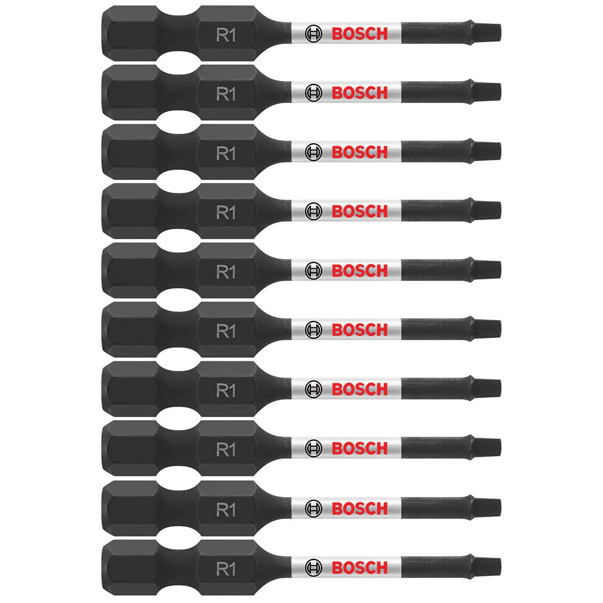 Bosch ITSQ12B 10 pc. Impact Tough 2 In. Square #1 Power Bits (Bulk Pack) - Mactool Shop
