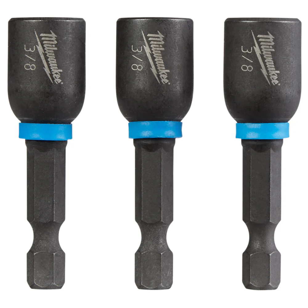 Milwaukee 49-66-4525 SHOCKWAVE 3/8 X 1-7/8 Impact Magnetic Nut Driver 3PK - Mactool Shop