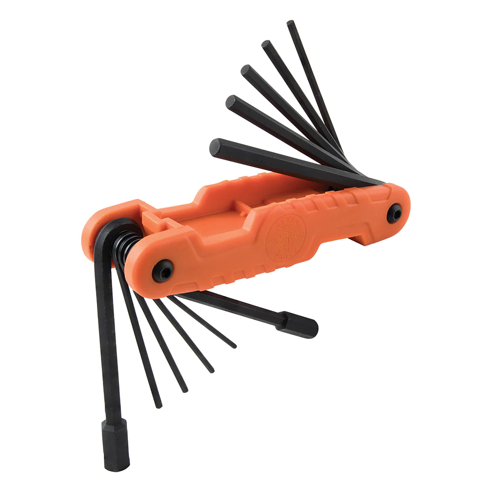 Klein 70550 Pro Folding Hex Key Set, 11 Fractional Inch-Sized Keys - Mactool Shop