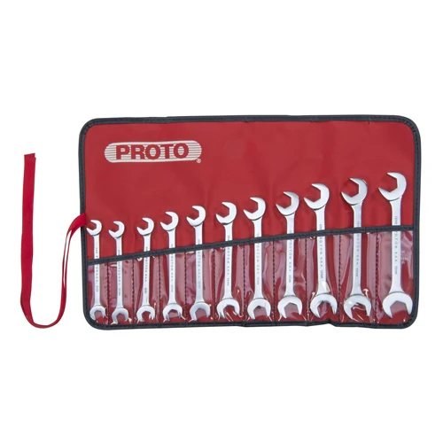 Proto J3100M Full Polish Finish 11-Piece Insulated Metric Open End Angle Wrench Set - Mactool Shop
