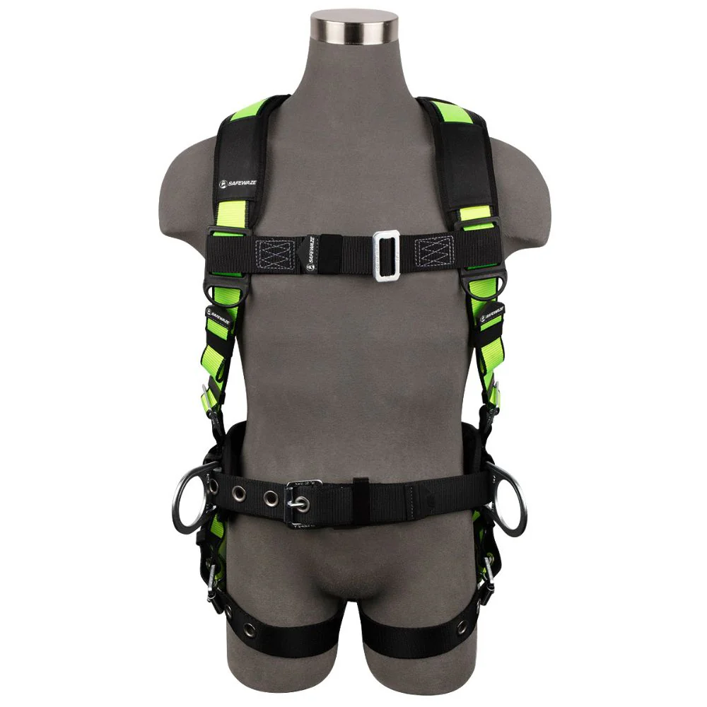 Safewaze FS170-XL Pro Construction Harness, Fixed Waist Pad: 3D, Mb Chest, Tb Legs - Mactool Shop