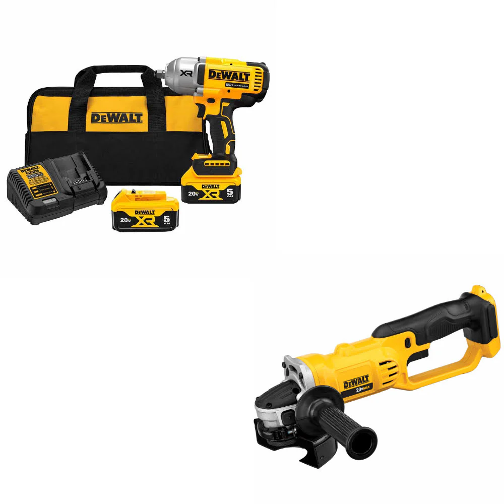 DeWalt DCF900P2 20V MAX Impact Wrench Kit W/ FREE DCG412B 20V MAX Cut-Off Tool - Mactool Shop